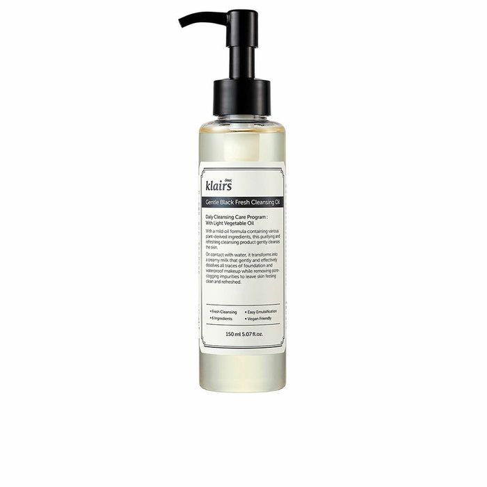 Klairs GENTLE BLACK fresh cleansing oil 150 ml Klairs GENTLE BLACK fresh cleansing oil 150 ml