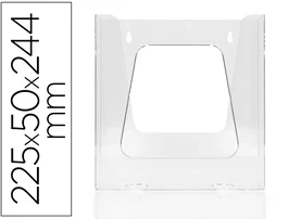 Archivo 2000 Expositor Mural Metacrilato A4 Vertical Transparente 235x50x240 mm