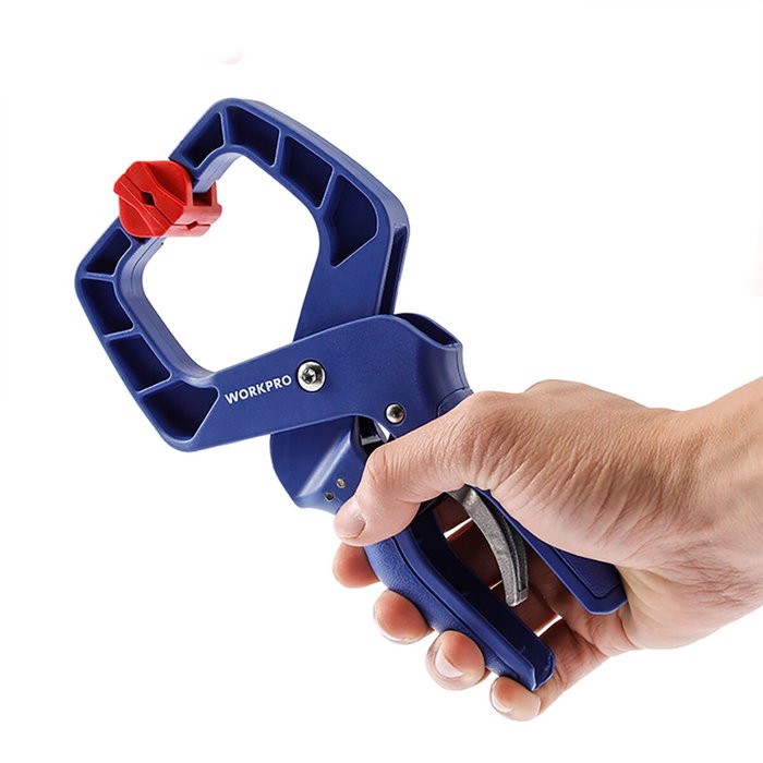 Workpro Pinza de resorte con carraca 50 mm Azul
