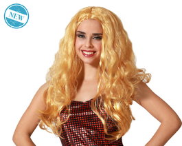 Atosa Peluca Larga Fantasía Ondulada Rubia
