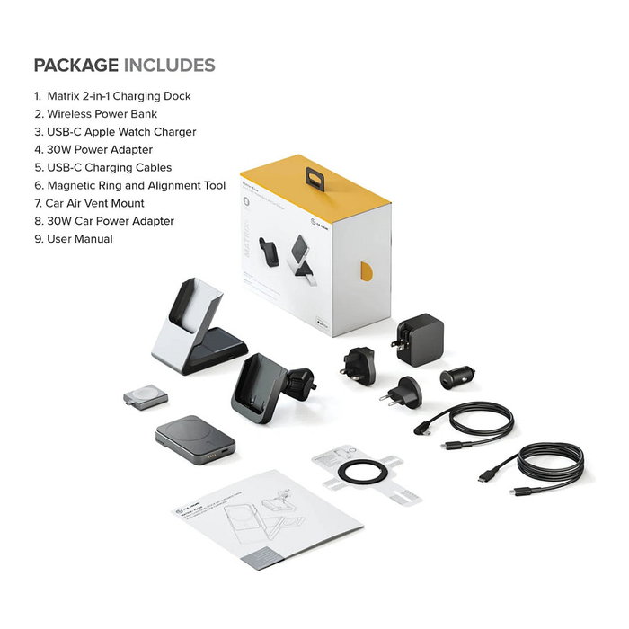 Alogic Matrix+ Wireless 3-in-1 Charging St.MagSafe + Vent Mount