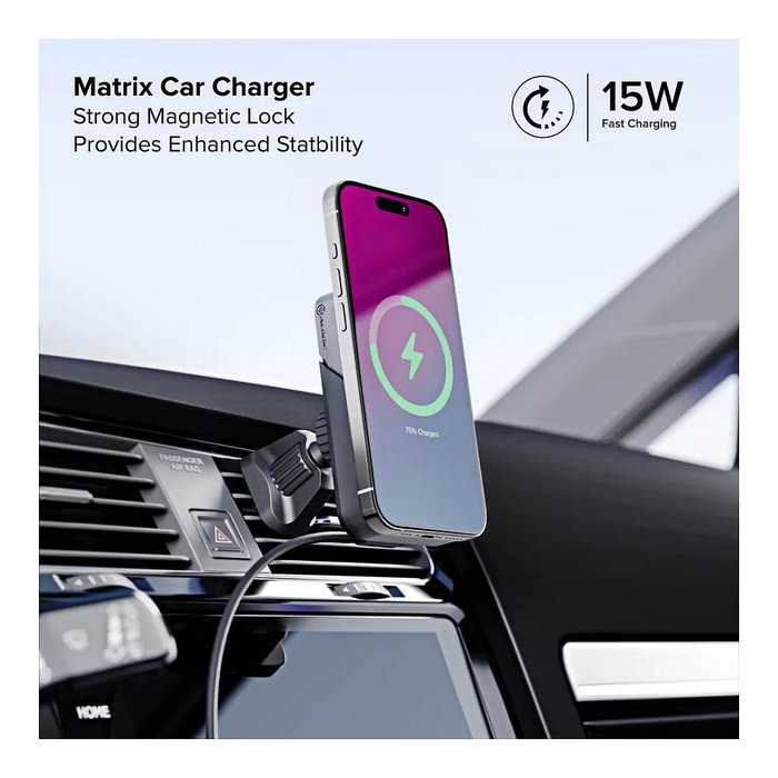 Alogic Matrix+ Wireless 3-in-1 Charging St.MagSafe + Vent Mount