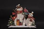 DKD Home Decor Decoración LED de Madera 12 LEDs en Surtido Rojo o Verde