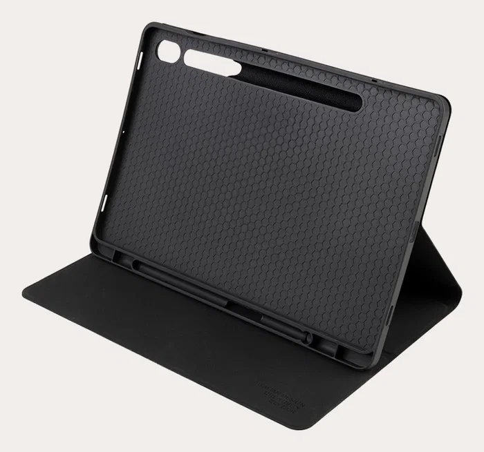 Tucano Funda 189305 Folio para Samsung Galaxy Tab S9+ y Tab S9 FE+ (12,4") 2023 Gris, Cierre Magnético, Portabolígrafo y Resistente a Rayones