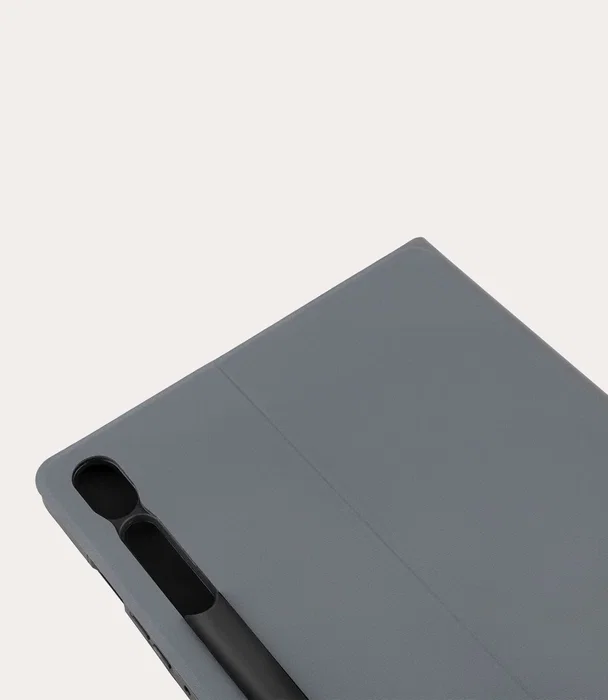 Tucano Funda 189305 Folio para Samsung Galaxy Tab S9+ y Tab S9 FE+ (12,4") 2023 Gris, Cierre Magnético, Portabolígrafo y Resistente a Rayones