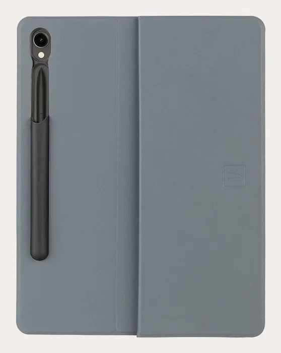Tucano Funda 189305 Folio para Samsung Galaxy Tab S9+ y Tab S9 FE+ (12,4") 2023 Gris, Cierre Magnético, Portabolígrafo y Resistente a Rayones