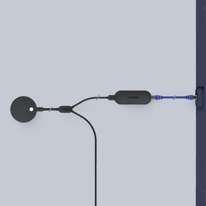 AIRTAME Adaptador PoE, 5V DC 2A, USB A, RJ-45, 1G LAN, IEEE802.3af/at, 23x40x112 mm