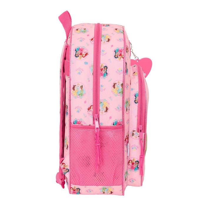 Mochila Escolar Disney Princess Rosa 32 x 38 x 12 cm