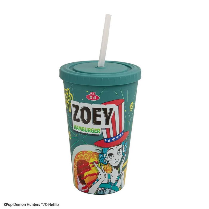 Cinereplicas Tumbler Reutilizable con Pajita KPop Demon Hunters Zoey - Diseño Anime y K-Pop, Capacidad 500-600 ml, Vaso para Bebidas Frías Cinereplicas Tumbler Reutilizable con Pajita KPop Demon Hunters Zoey - Diseño Anime y K-Pop, Capacidad 500-600 ml, Vaso para Bebidas Frías