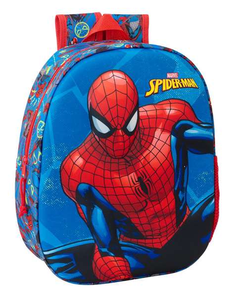 Safta Mochila Infantil 3D Spider-Man 27x33x10 cm para Niños +3 Años
