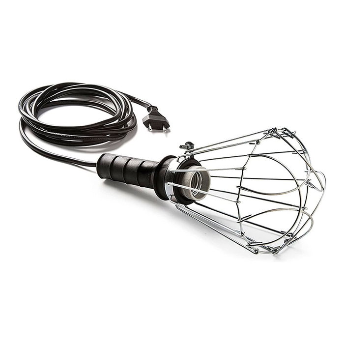 Famatel Lámpara Portátil 200W 250V E27 Mango Negro Cable 5m Famatel Lámpara Portátil 200W 250V E27 Mango Negro Cable 5m