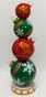 DKD Home Decor Figura LED de Resina con Bolas Rojo y Verde