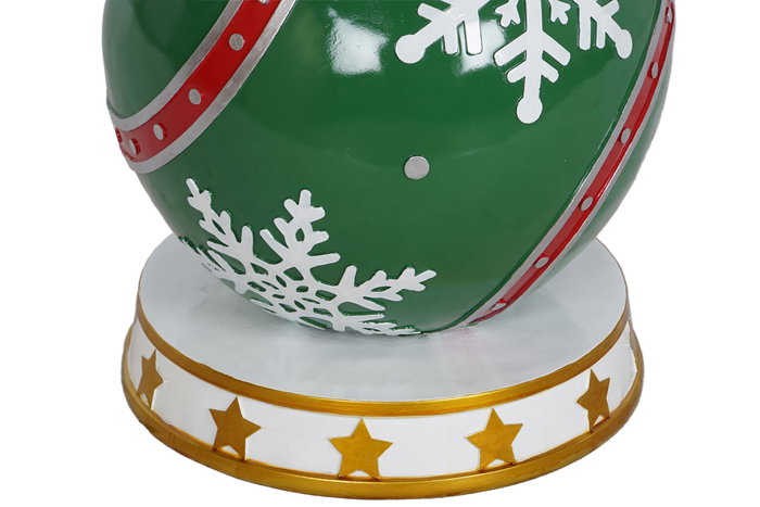DKD Home Decor Figura LED de Resina con Bolas Rojo y Verde