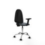 PIQUERAS Y CRESPO Silla de oficina Aýna Gris con Brazos 2D y Base Cromada