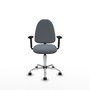 PIQUERAS Y CRESPO Silla de oficina Aýna Gris con Brazos 2D y Base Cromada