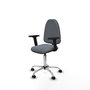 PIQUERAS Y CRESPO Silla de oficina Aýna Gris con Brazos 2D y Base Cromada