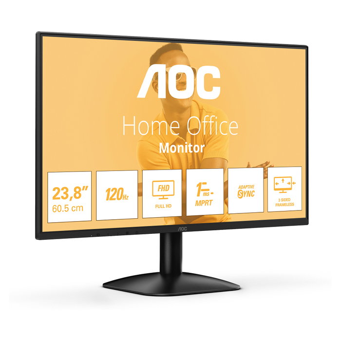 AOC Monitor 24B31H 23.8" IPS FHD 120Hz 300 cd/m² 1ms VGA HDMI Negro