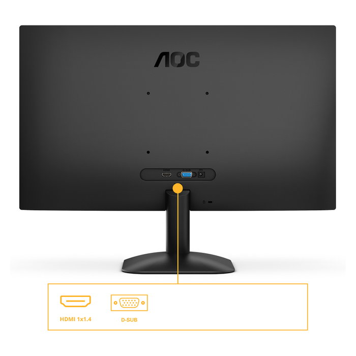 AOC Monitor 24B31H 23.8" IPS FHD 120Hz 300 cd/m² 1ms VGA HDMI Negro