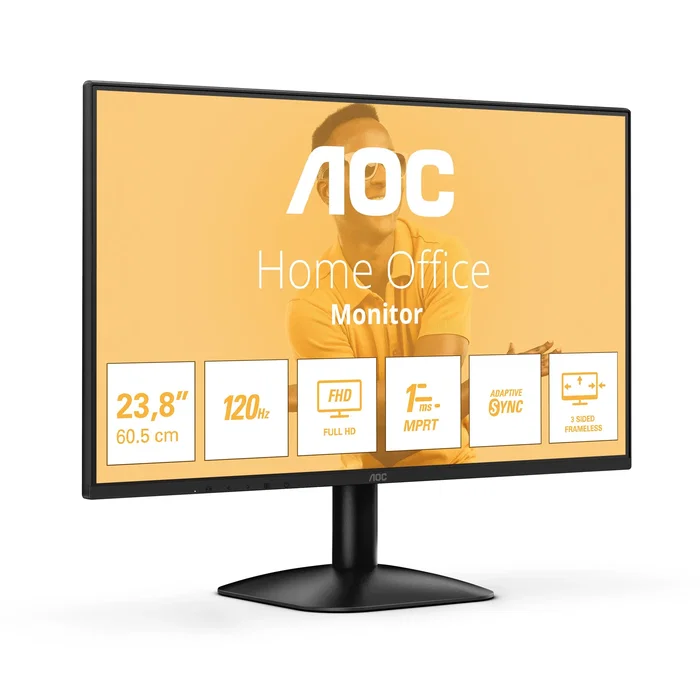 Monitor aoc 23.8" 24b31h ips fhd 120hz 300cd m2 1ms vga hdmi negro
