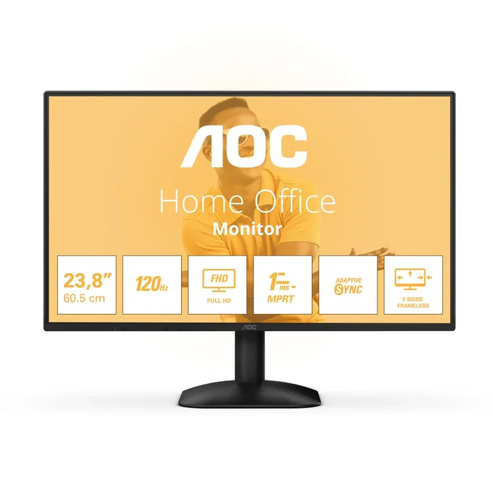 Monitor aoc 23.8" 24b31h ips fhd 120hz 300cd m2 1ms vga hdmi negro