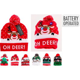 Basics Gorro navideño con luz LED modelos variados