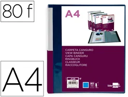 Liderpapel Carpeta con fundas fijas azul translúcido DIN A4