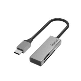 Hama Lector de tarjetas SD USB-C Plata