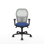 PIQUERAS Y CRESPO Silla de oficina Jorquera con mecanismo Sincro, Azul marino y Blanco