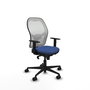 PIQUERAS Y CRESPO Silla de oficina Jorquera con mecanismo Sincro, Azul marino y Blanco