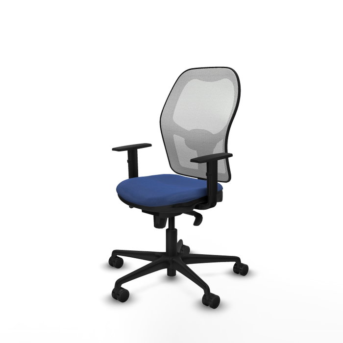PIQUERAS Y CRESPO Silla de oficina Jorquera con mecanismo Sincro, Azul marino y Blanco