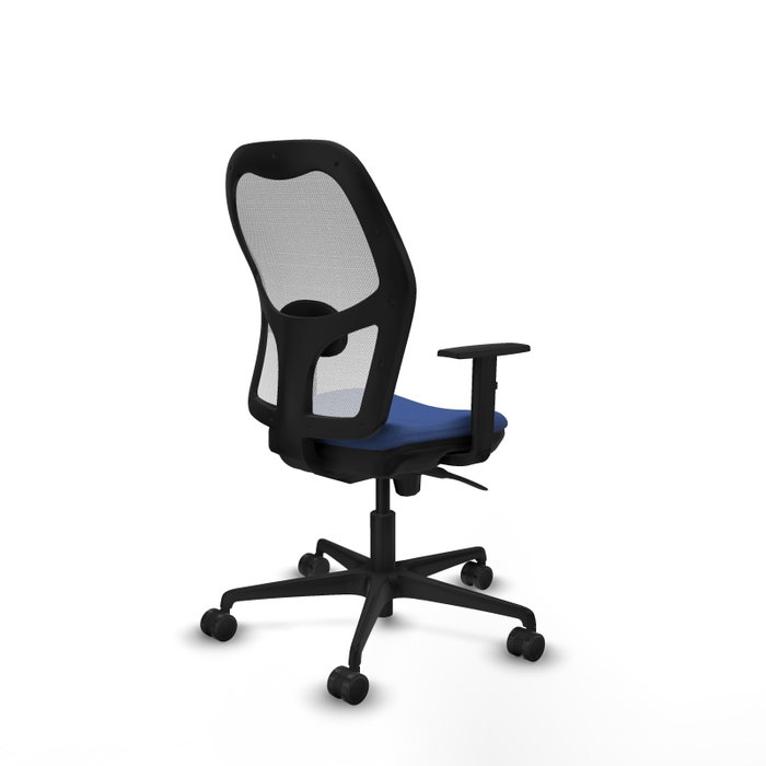PIQUERAS Y CRESPO Silla de oficina Jorquera con mecanismo Sincro, Azul marino y Blanco