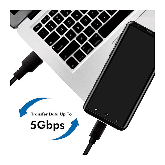 LogiLink CU0167 Cable USB 3.2 Gen 1 USB-A a USB-C, Macho, 0.5 m, Negro