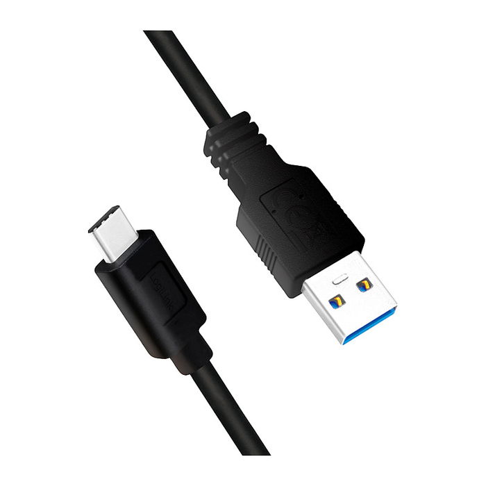 LogiLink CU0167 Cable USB 3.2 Gen 1 USB-A a USB-C, Macho, 0.5 m, Negro