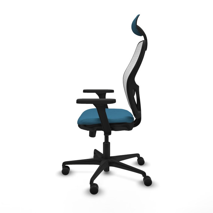 PIQUERAS Y CRESPO Silla de oficina Jorquera con mecanismo Sincro/Traslack, Verde petróleo y Blanco PIQUERAS Y CRESPO Silla de oficina Jorquera con mecanismo Sincro/Traslack, Verde petróleo y Blanco