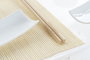DKD Home Decor Sushi Set 9 Bambú Gres Natural/Blanco 28,5x19,5x3,3 cm