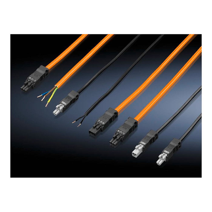 Rittal-Werk Cable de alimentación interno 2500.400, 3 m, Naranja, 5 unidades