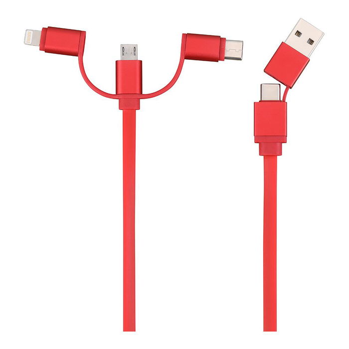 NK Nk-usb61-dis Cable Cargador 6 en 1, 1 m, Colores Surtidos, Carga Rápida