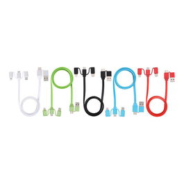 NK Nk-usb61-dis Cable Cargador 6 en 1, 1 m, Colores Surtidos, Carga Rápida