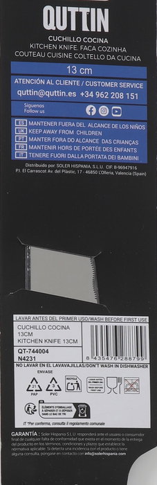 Inde Cuchillo Cocina 13 cm "Laser" (36 Unidades)