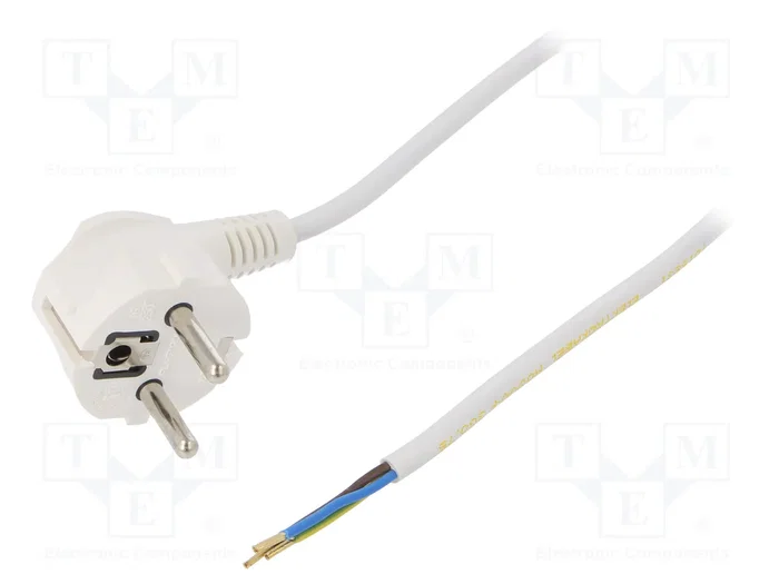PLASTROL Cable de alimentación H03VV-F, OMY 3x0,75mm2 blanco 5m PLASTROL Cable de alimentación H03VV-F, OMY 3x0,75mm2 blanco 5m