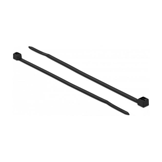DeLOCK Bridas para cables resistentes al calor, 100 x 2,5 mm, negro, 100 piezas DeLOCK Bridas para cables resistentes al calor, 100 x 2,5 mm, negro, 100 piezas