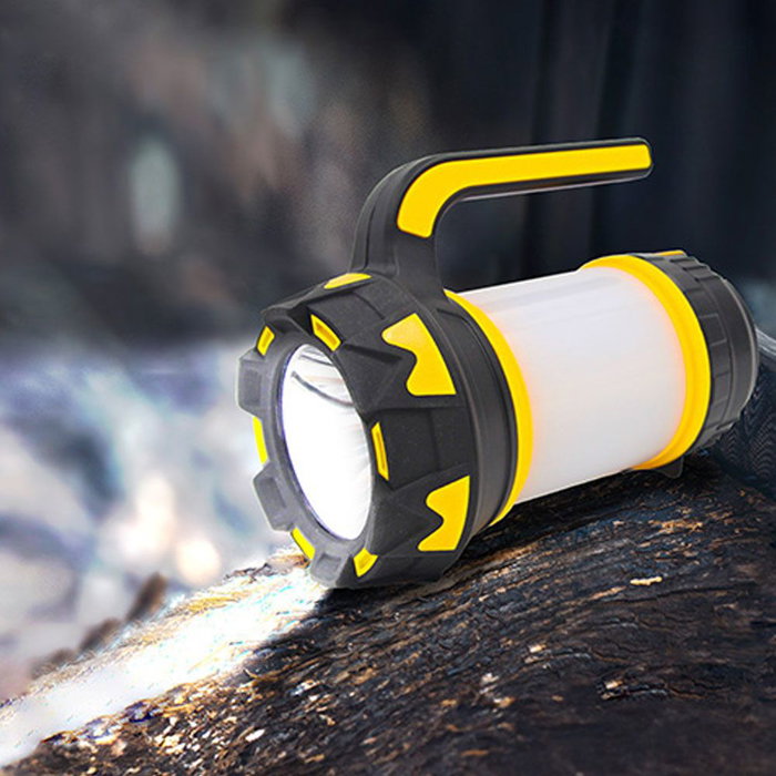 Edm Linterna de Mano Ultraligera LED Recargable 4W con Función Power Bank, 2 Modos de Iluminación y 6000K