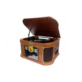 Sunstech PXRC52CD Tocadiscos de Madera con Bluetooth, CD, Cassette y Radio