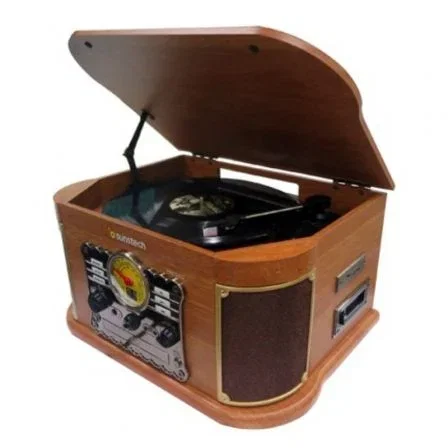 Sunstech PXRC52CD Tocadiscos con Bluetooth, Radio FM, Cassette y Conversor MP3