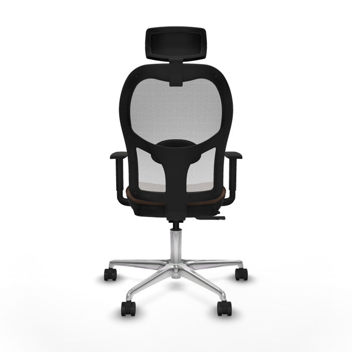 PIQUERAS Y CRESPO Silla de oficina Jorquera con mecanismo Sincro/Traslack, Marrón y Blanco PIQUERAS Y CRESPO Silla de oficina Jorquera con mecanismo Sincro/Traslack, Marrón y Blanco