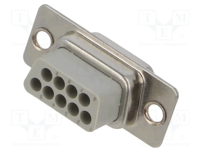 HARTING Conector D-Sub Hembra de 9 Pines para Transferencia de Datos