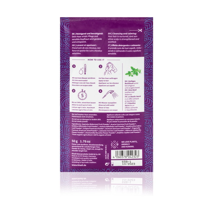 Khadi Champú Ayurvédico en Polvo para Cabello Sensible 50g