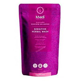 KHADI Champú en Polvo para Cabello Sensible, Fórmula Ayurveda Natural y Vegana, 50 Gr