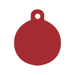 Placa identificativa para collar Imarc Circle Rojo