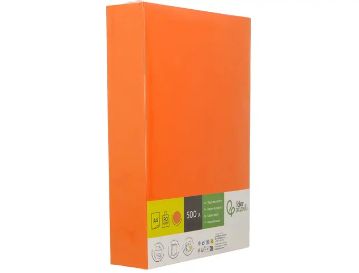 Liderpapel Papel de color naranja intenso Din A4 80 g